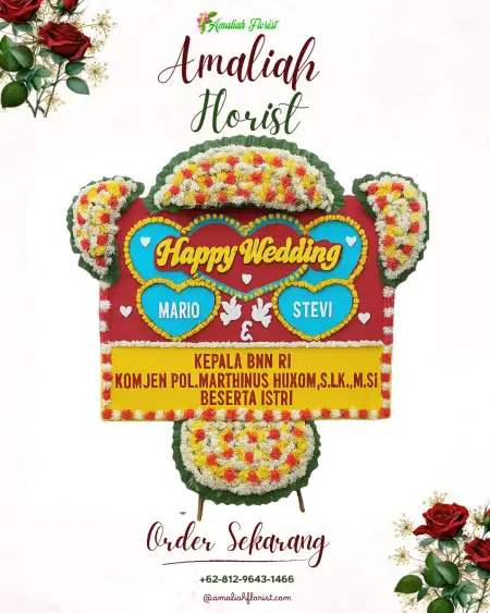 Papan Bunga Pernikahan Besan